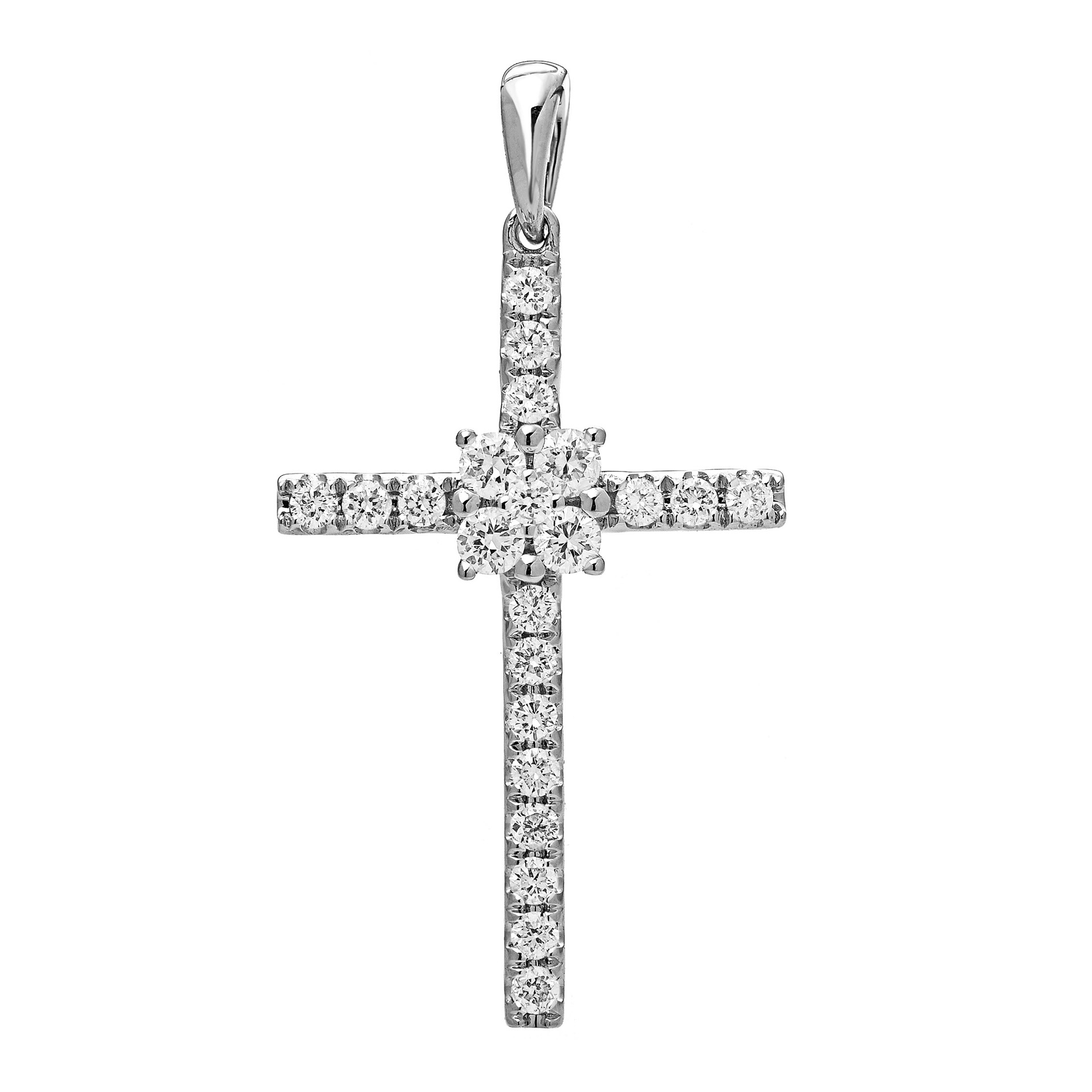 Pendant PD043667DB in White Gold - View 1