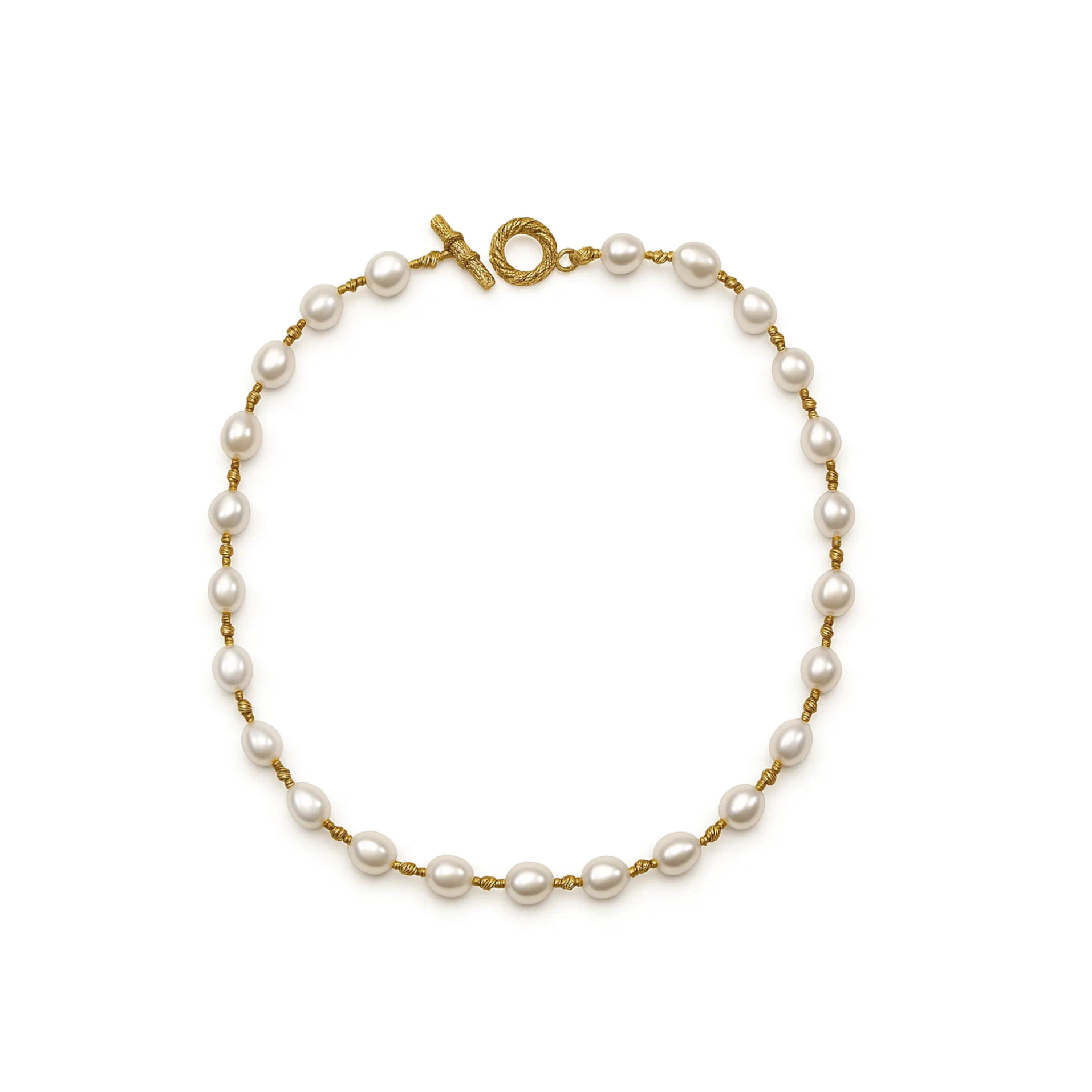 Luxury Baroque Pearl Necklace with 18K Gold