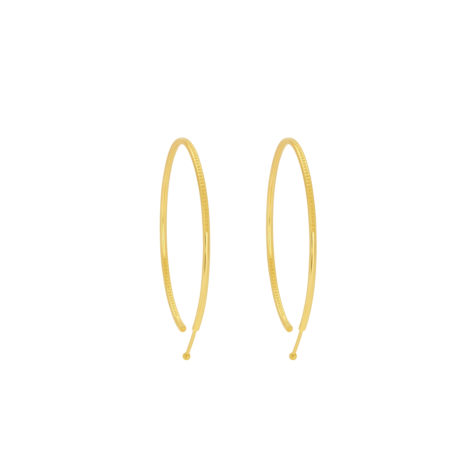 Slim Hoop Earring in polished 18K Yellow Gold