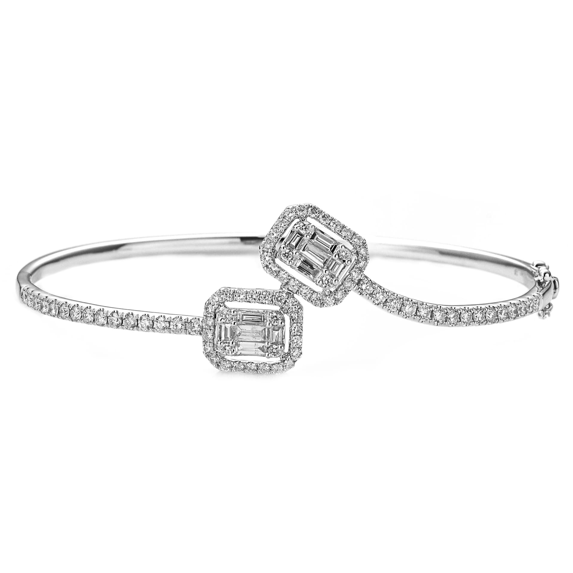 White gold diamond bangle