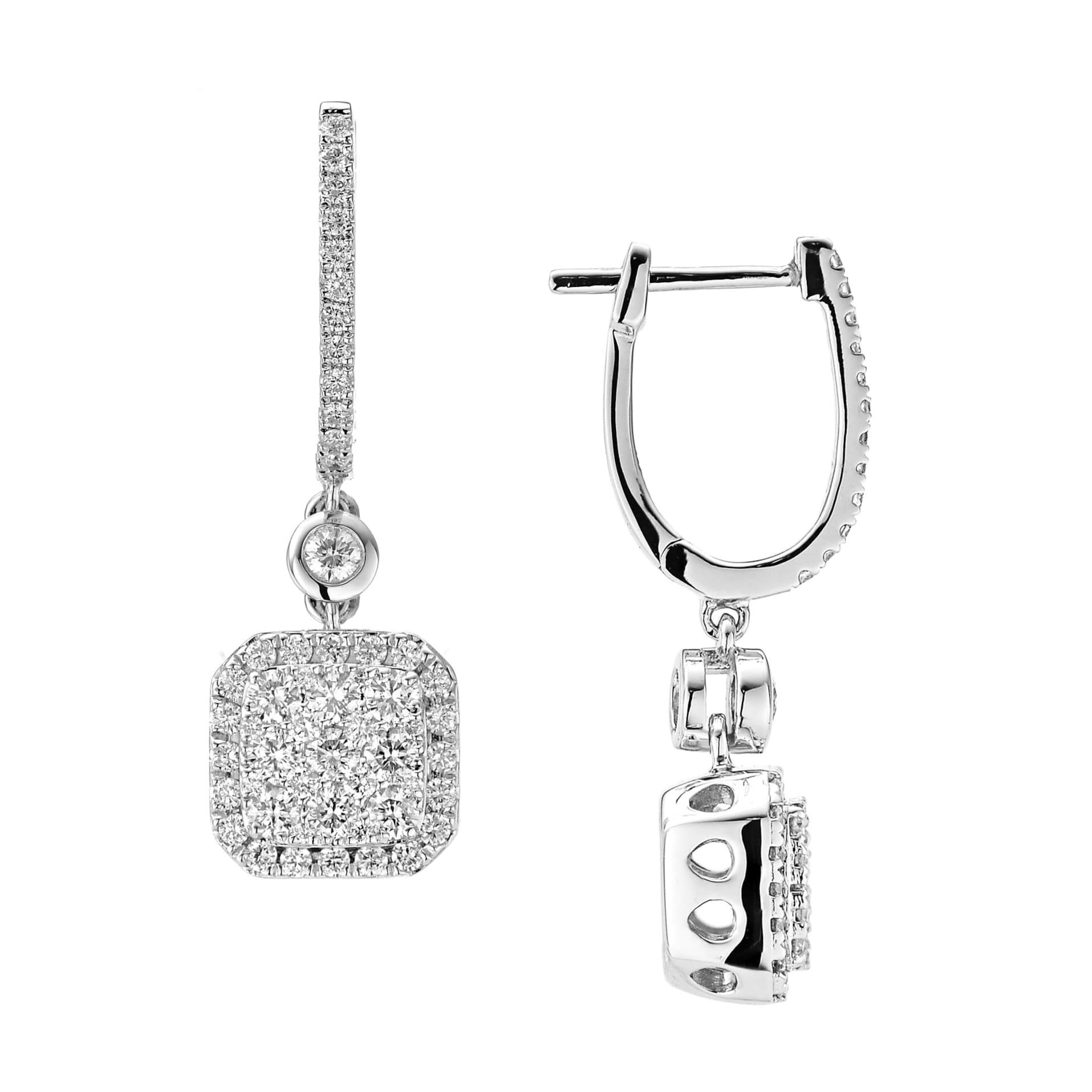 White gold diamond earrings