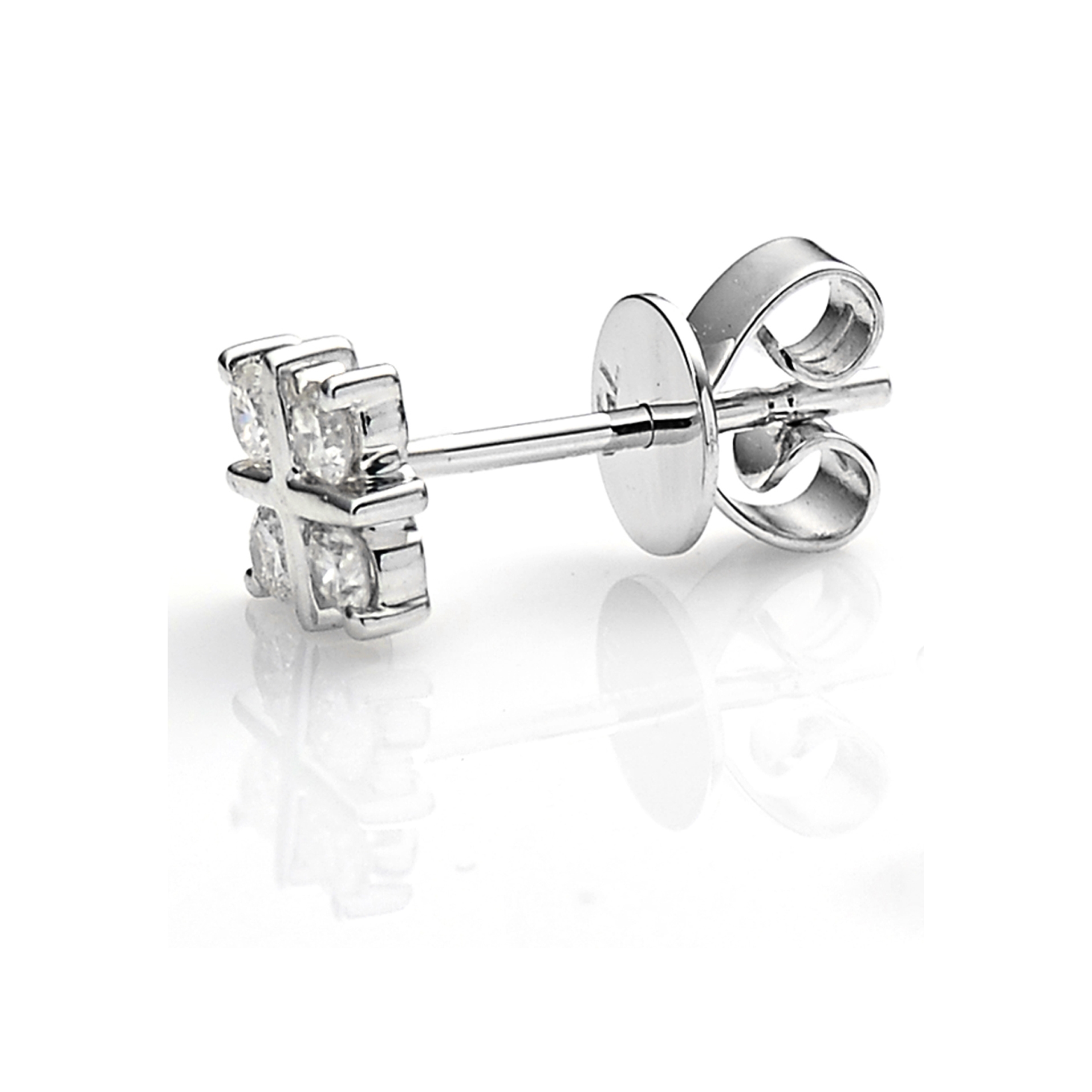 Diamond Earrings ER001702DA in 18K White Gold