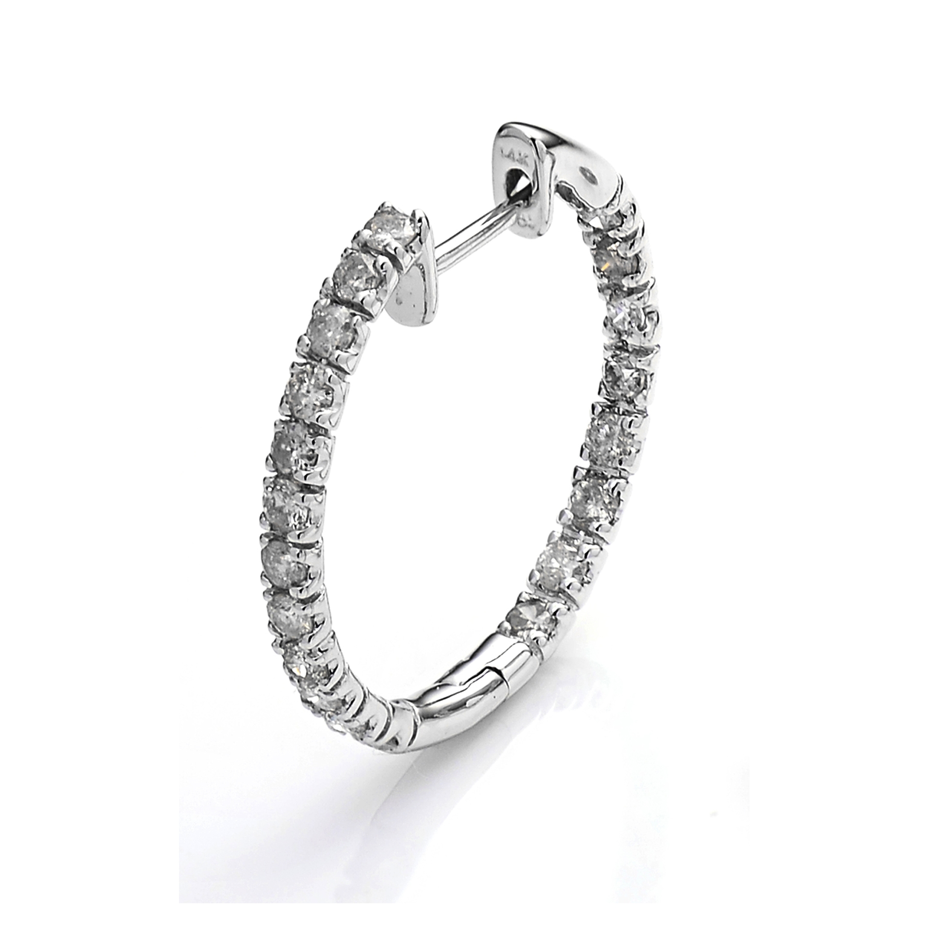 Diamond Earrings ER015355DB in 14K White Gold