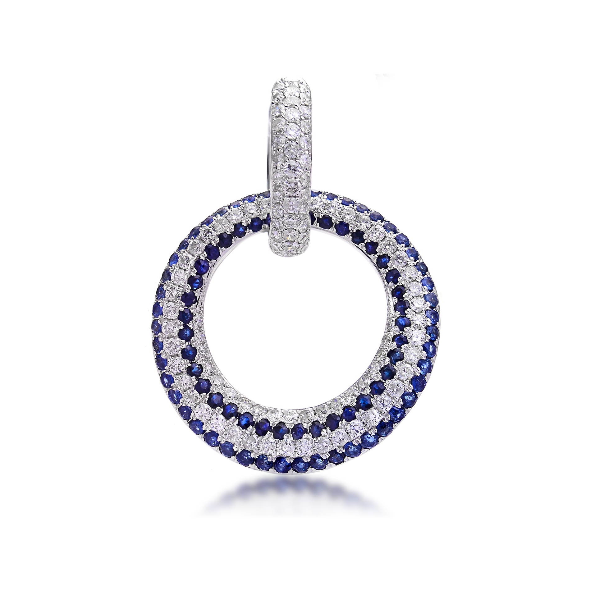 Diamond Earrings ER030805UB in 18K White Gold