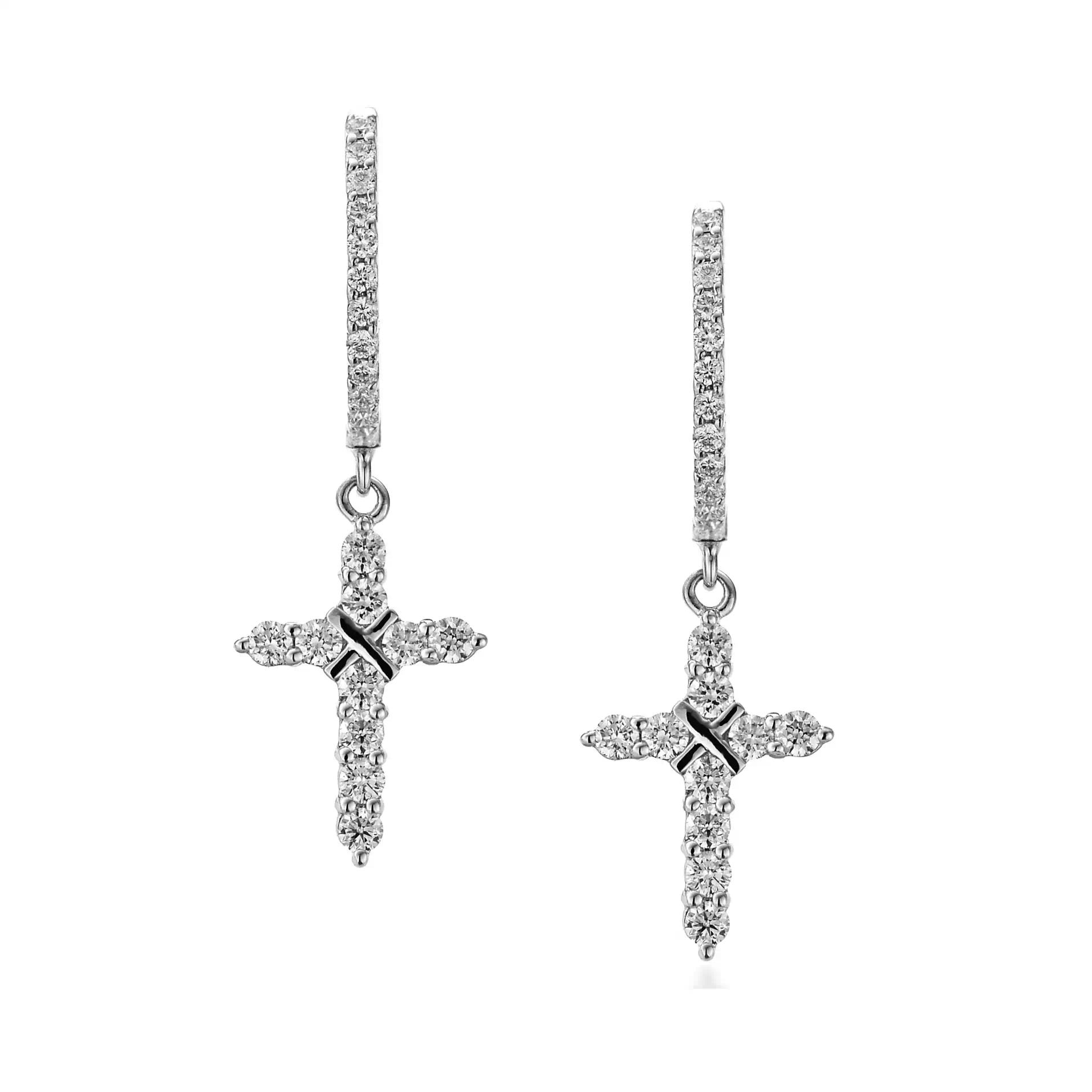 Diamond Earrings ER035847DB in 18K White Gold