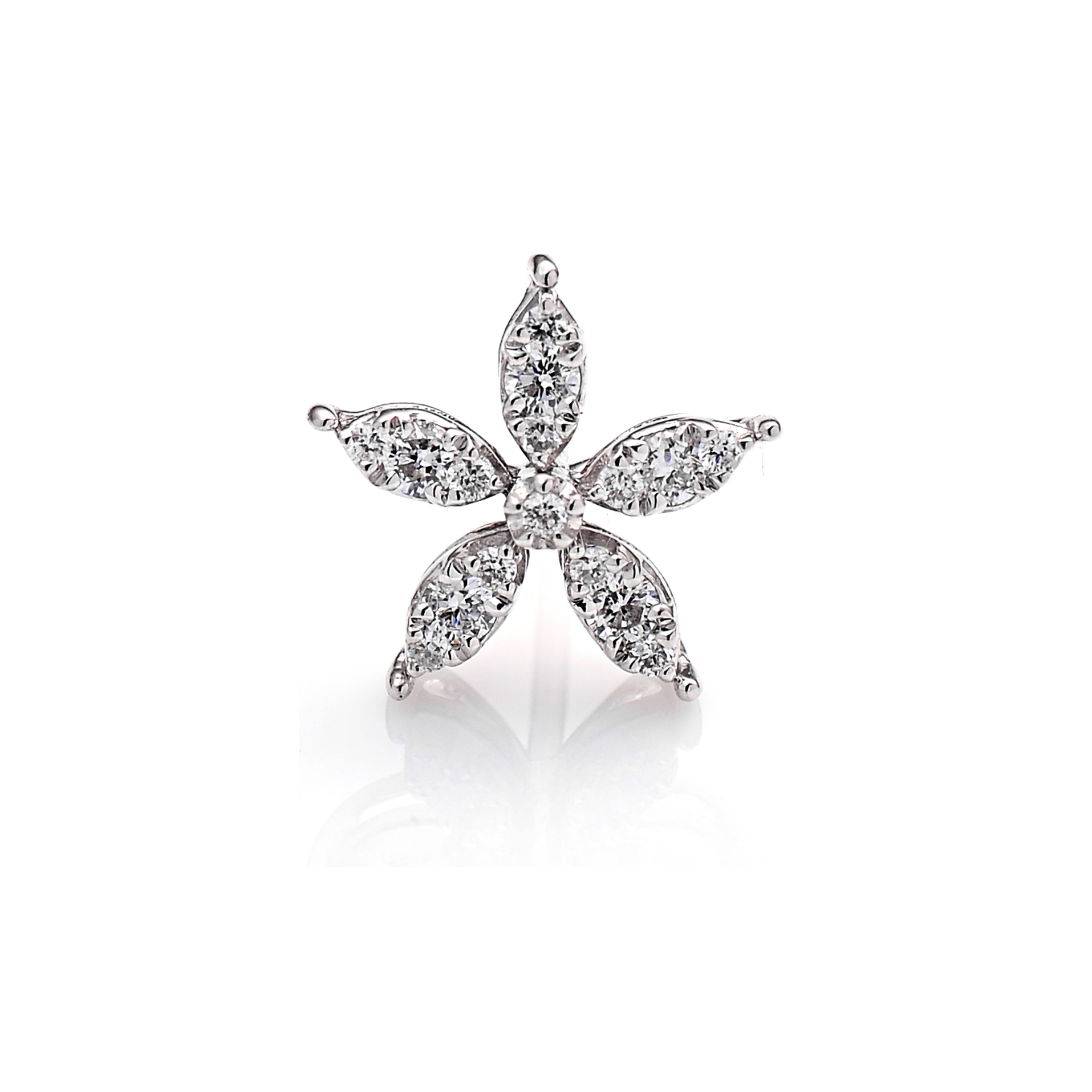 Diamond Earrings ER043558DB in 18K White Gold