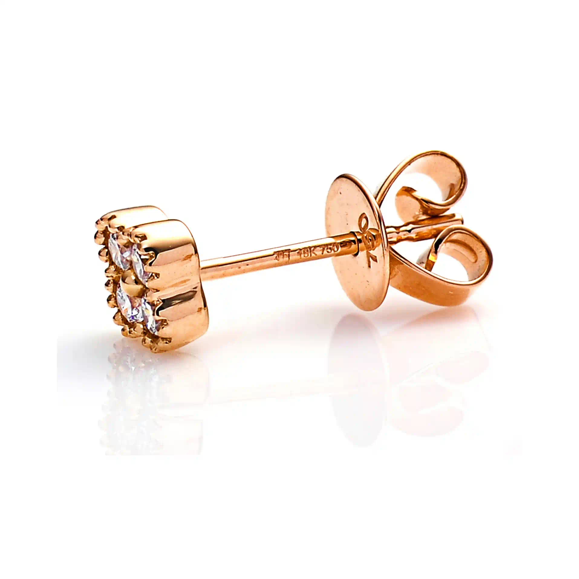 Diamond Earrings ER045588DB in 18K Rose Gold