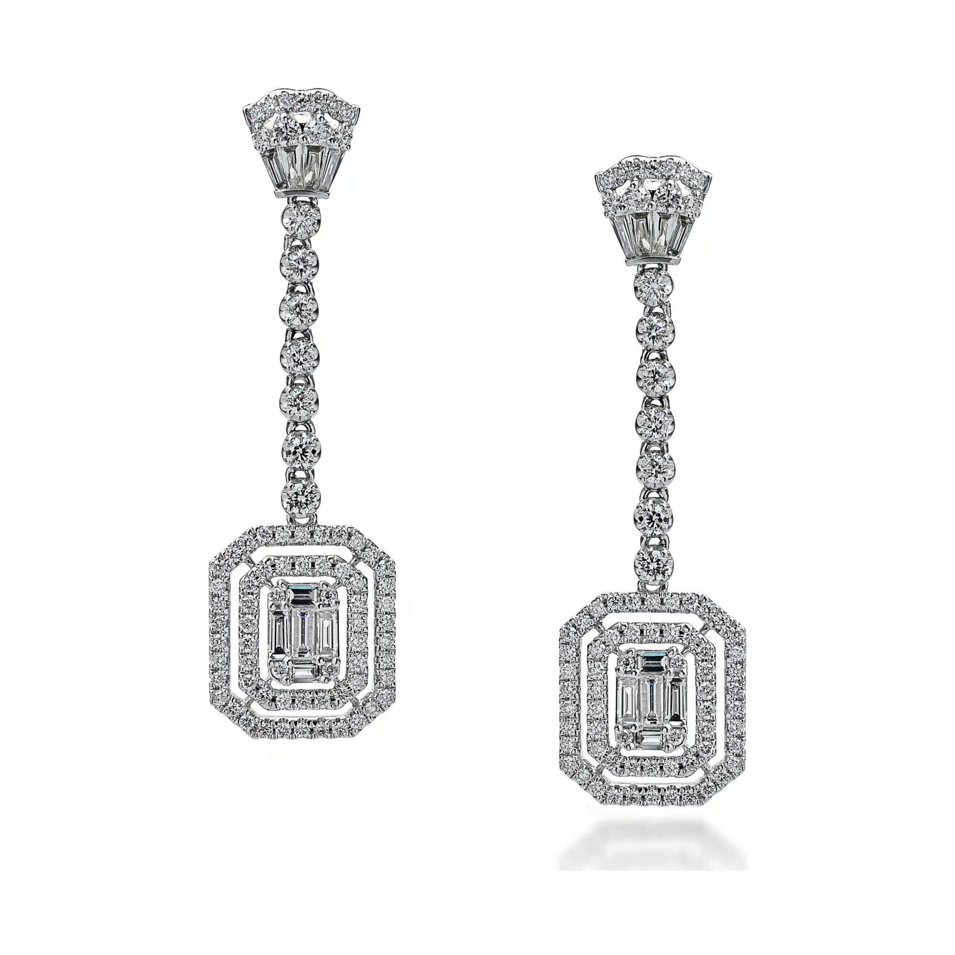 Diamond Earrings ER045650HB in 18K White Gold