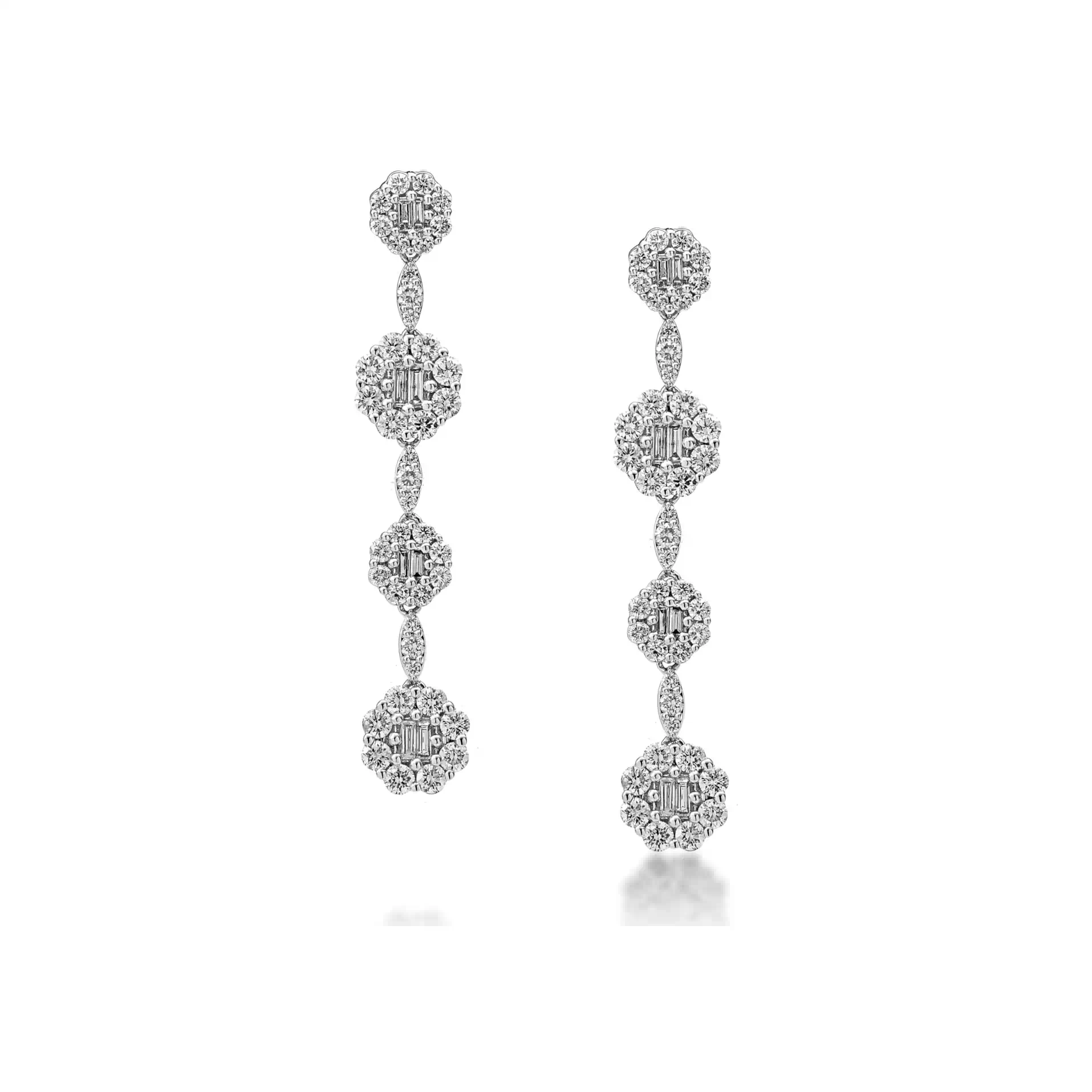 Diamond Earrings ER046303HB in 18K White Gold
