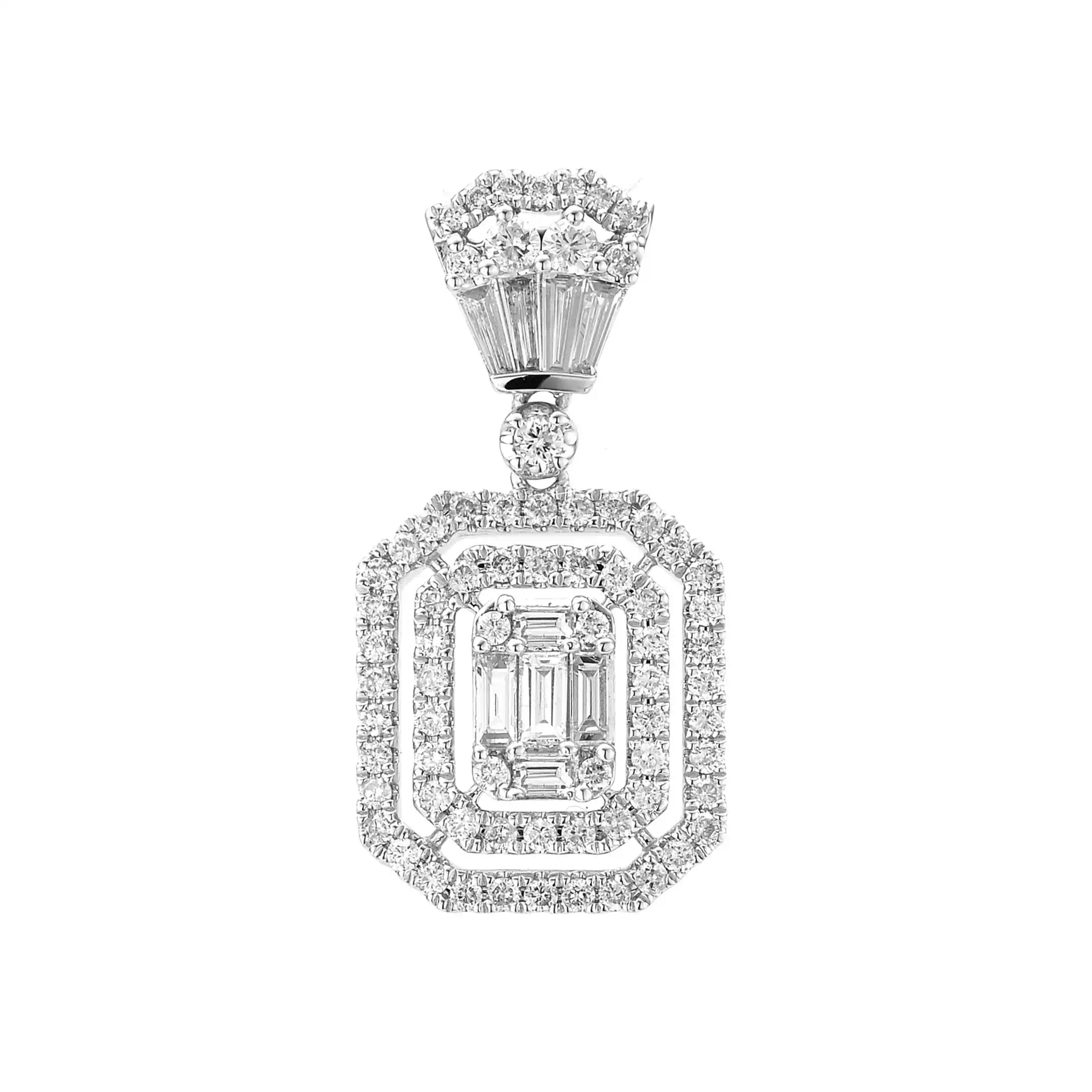 Diamond Earrings ER047422HB in 18K White Gold