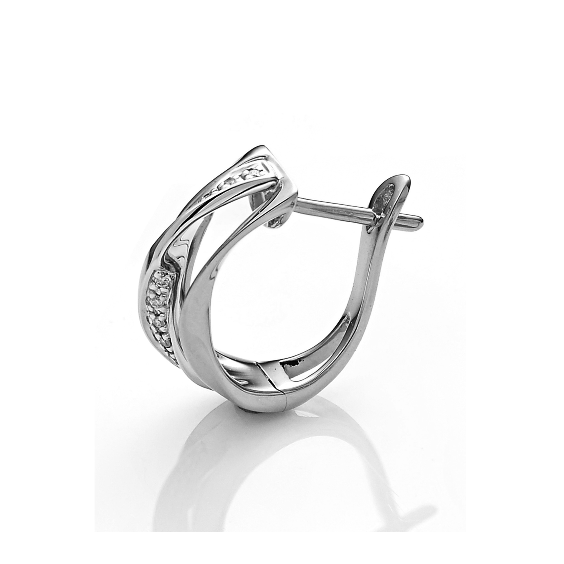 Diamond Earrings Set SE042128PB in 18K White Gold