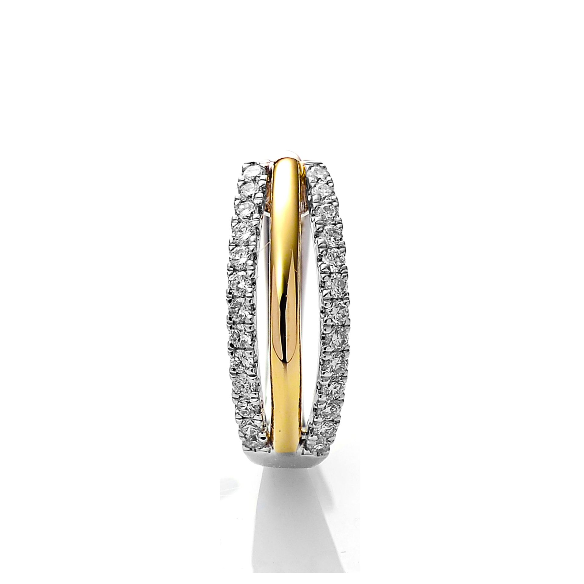 Diamond Earrings Set SE043653PB in 18K White and Yellow Gold