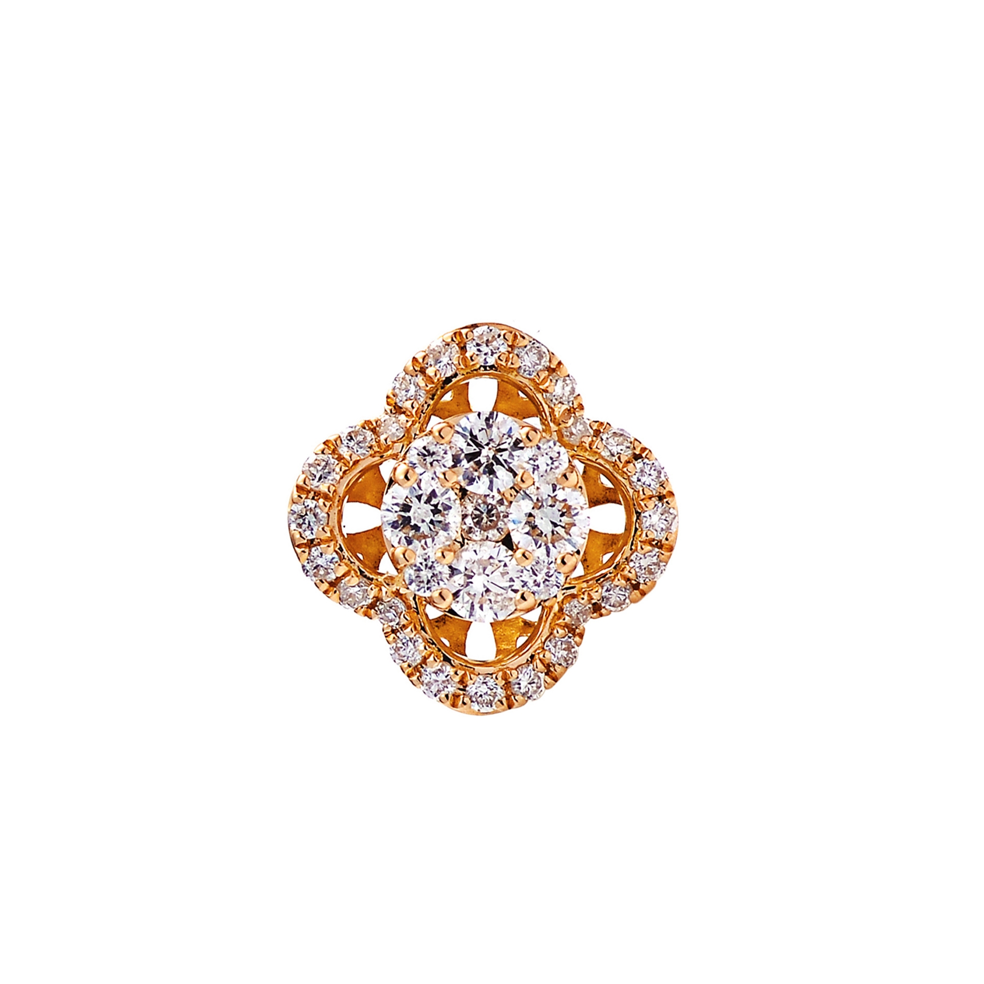 Diamond Earrings Set SE043818DB in 18K Rose Gold