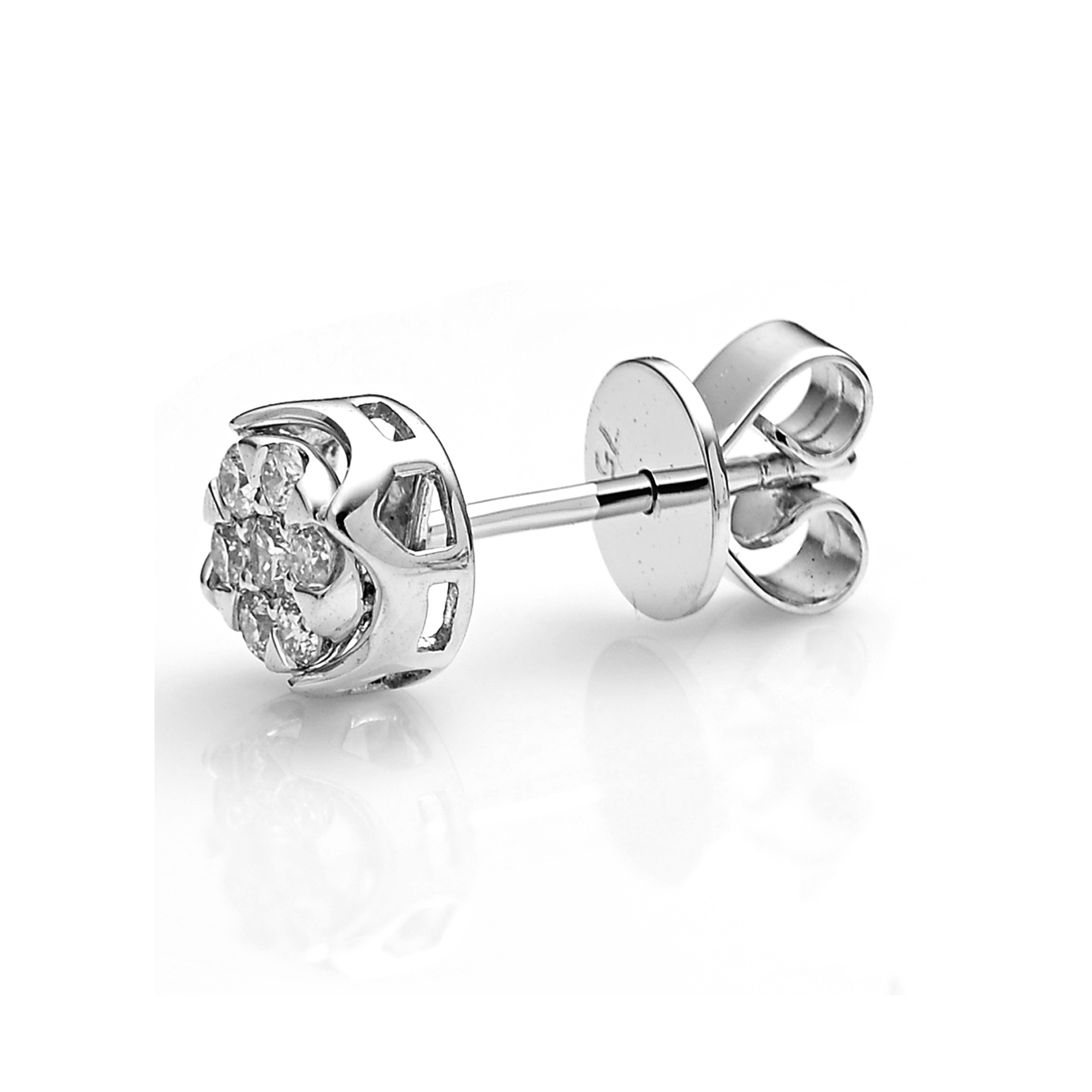 Diamond Earrings Set SE044855DB in 18K White Gold