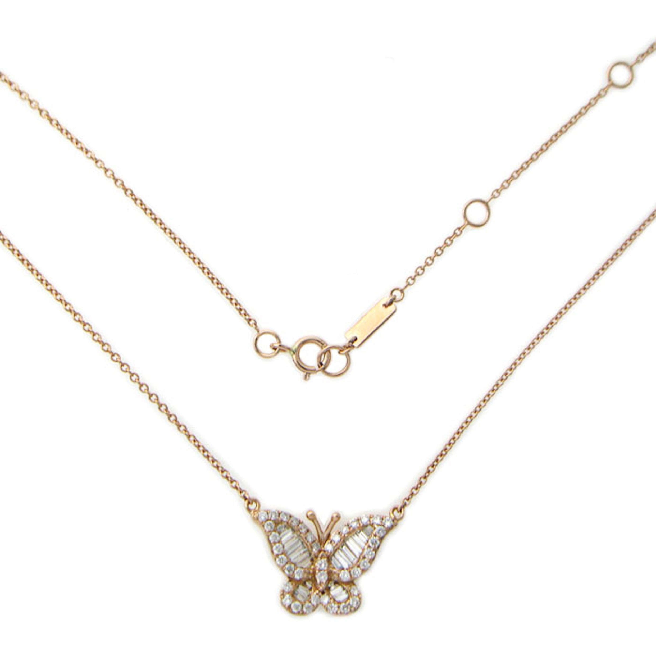 Diamond Necklace NL045958HB in 18K Rose Gold