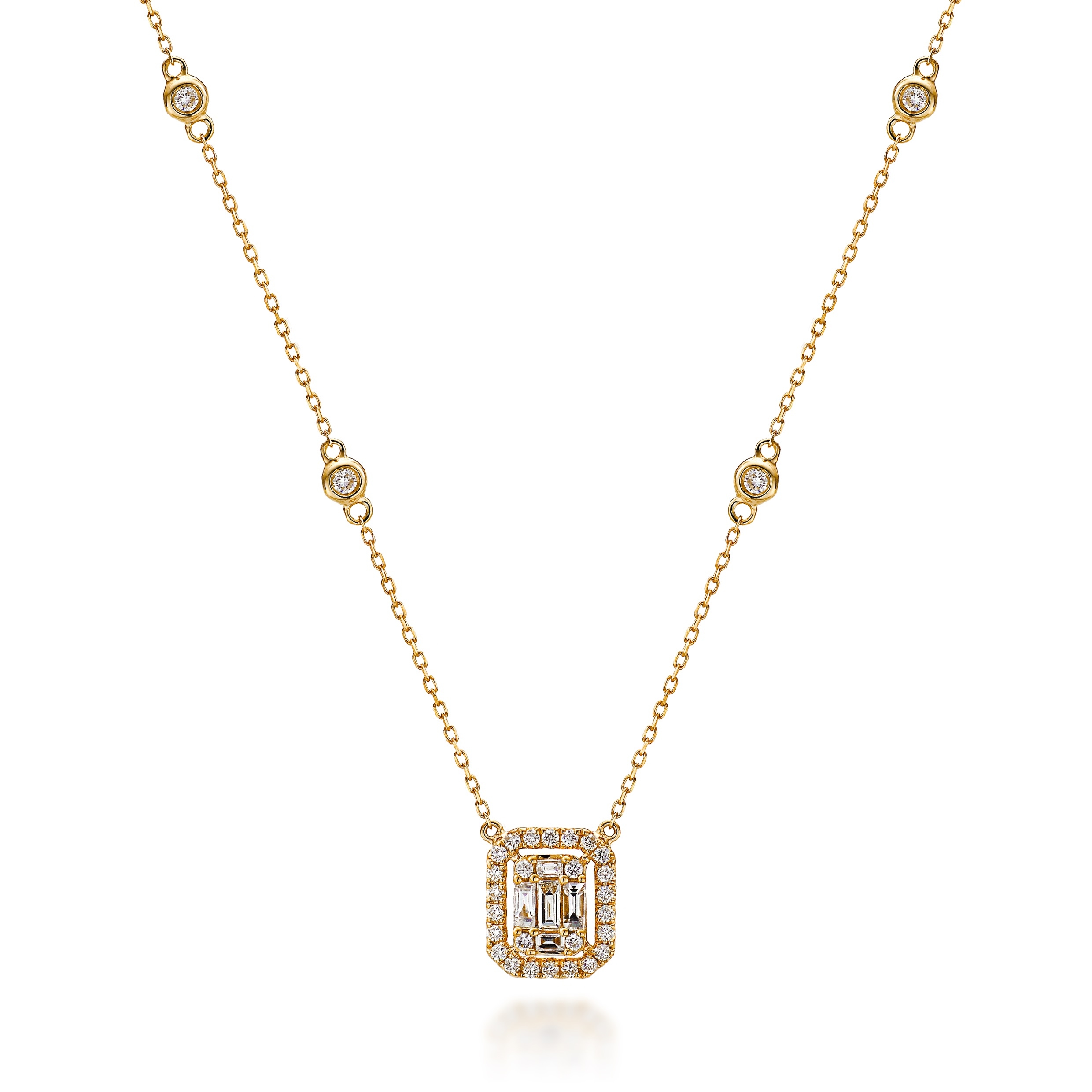 Diamond Necklace NL046172HB in 18K Yellow Gold