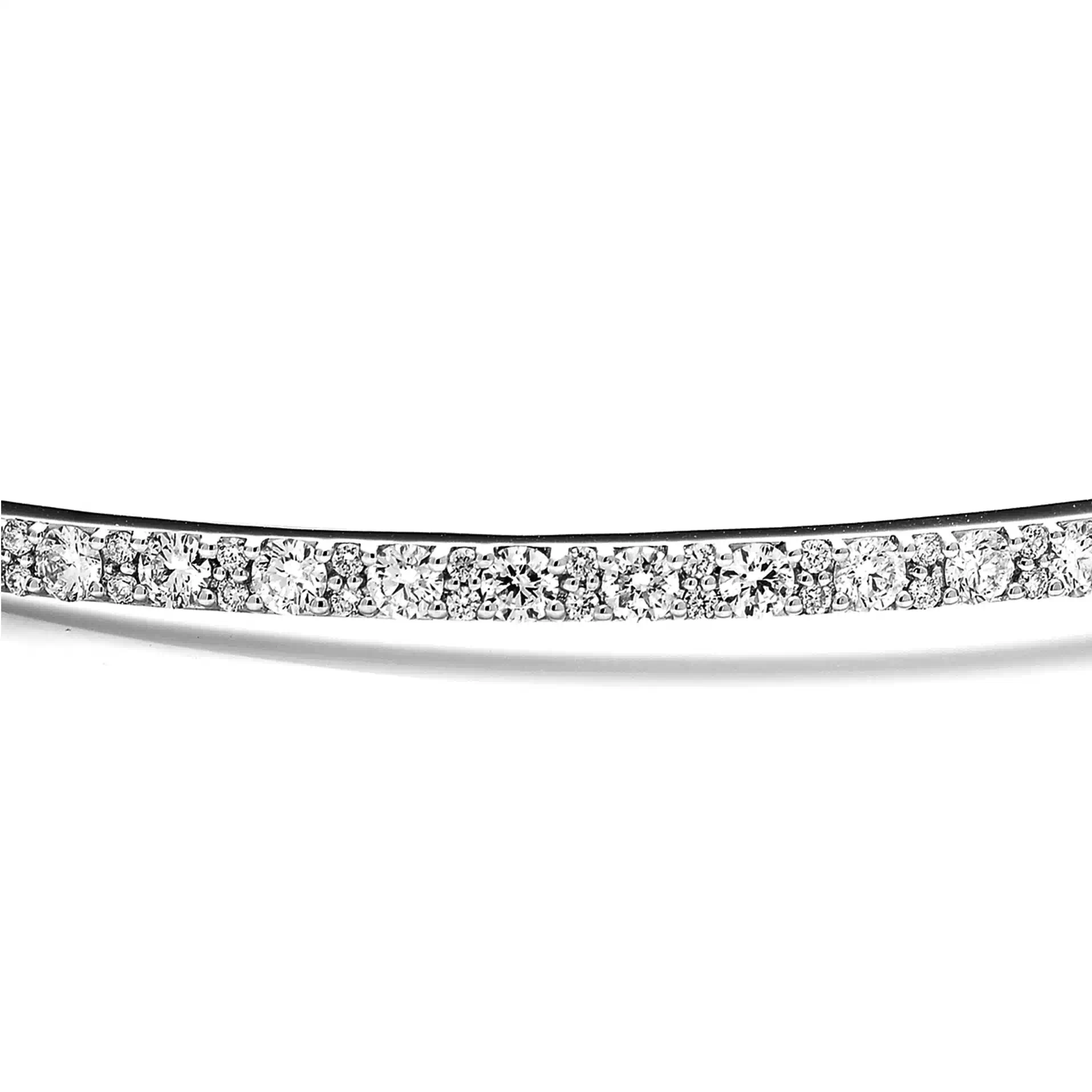 Diamond Bangle BG027556KB in 18K White Gold
