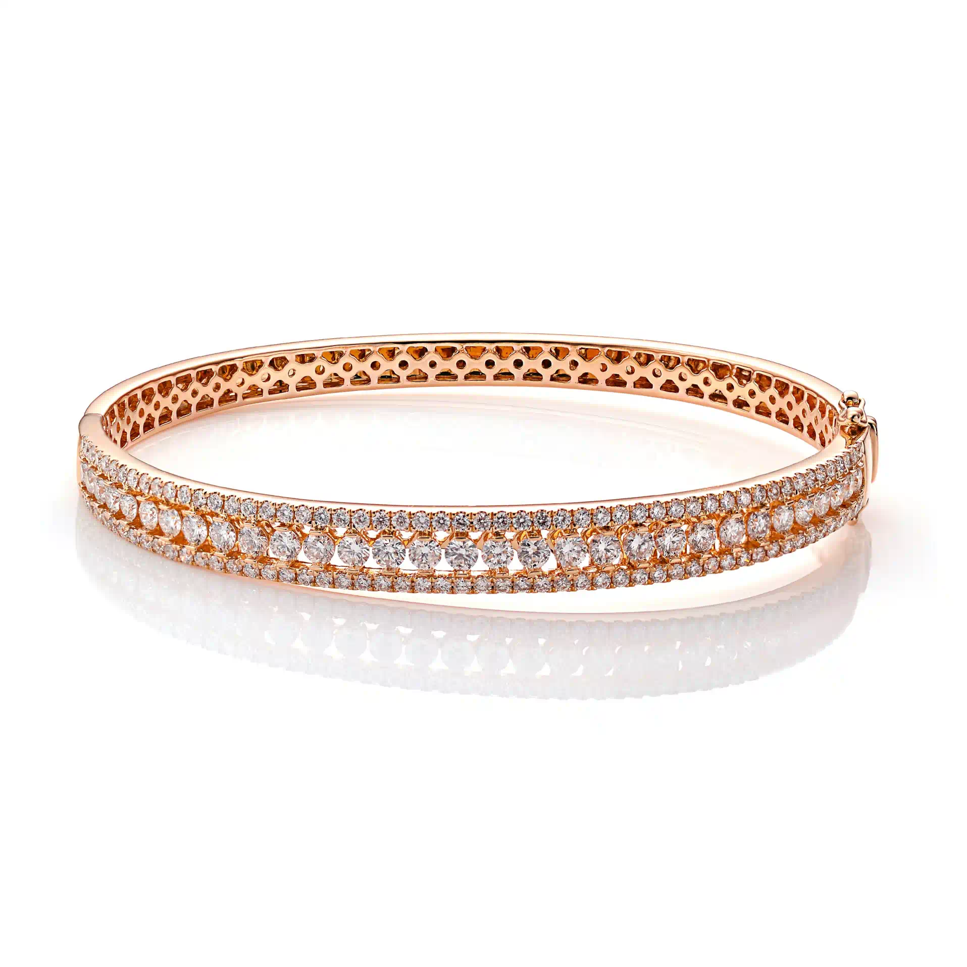 Diamond Bangle BG046290DB in 18K Rose Gold