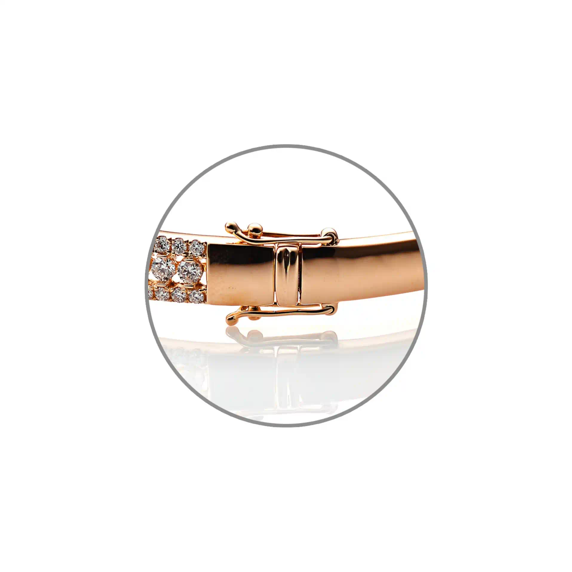 Diamond Bangle BG046290DB in 18K Rose Gold
