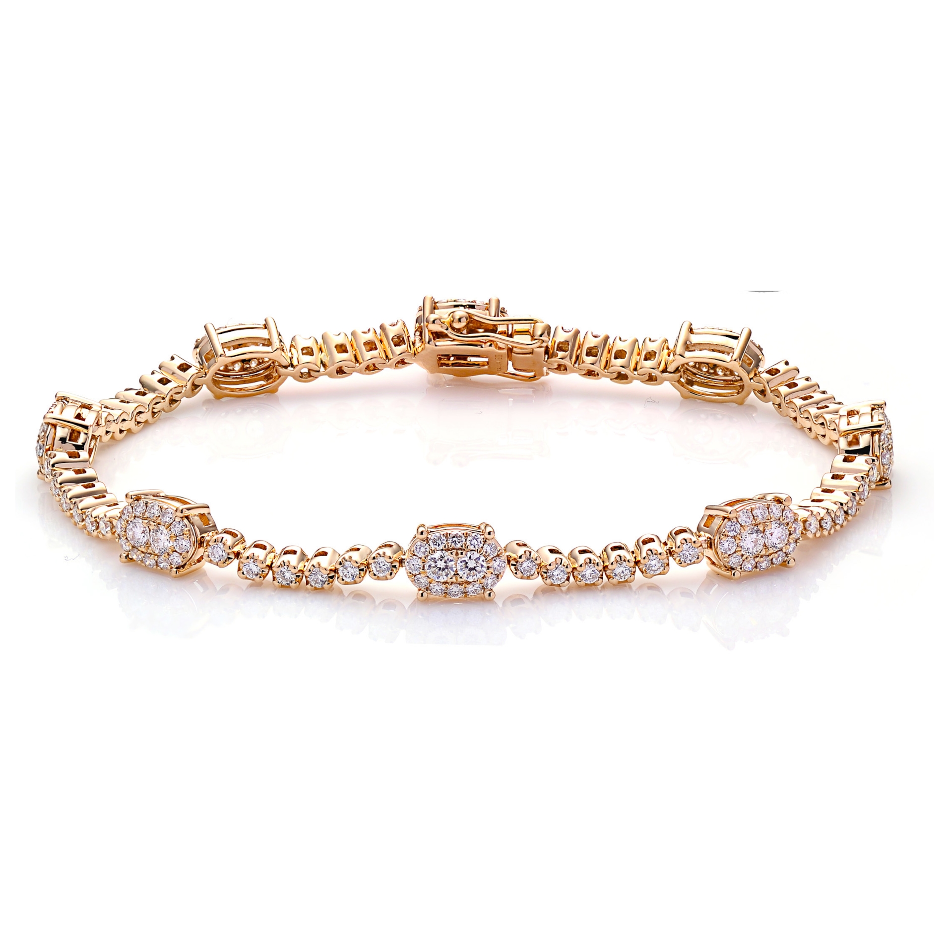 Diamond Bracelet BT042229DB in 18K Rose Gold