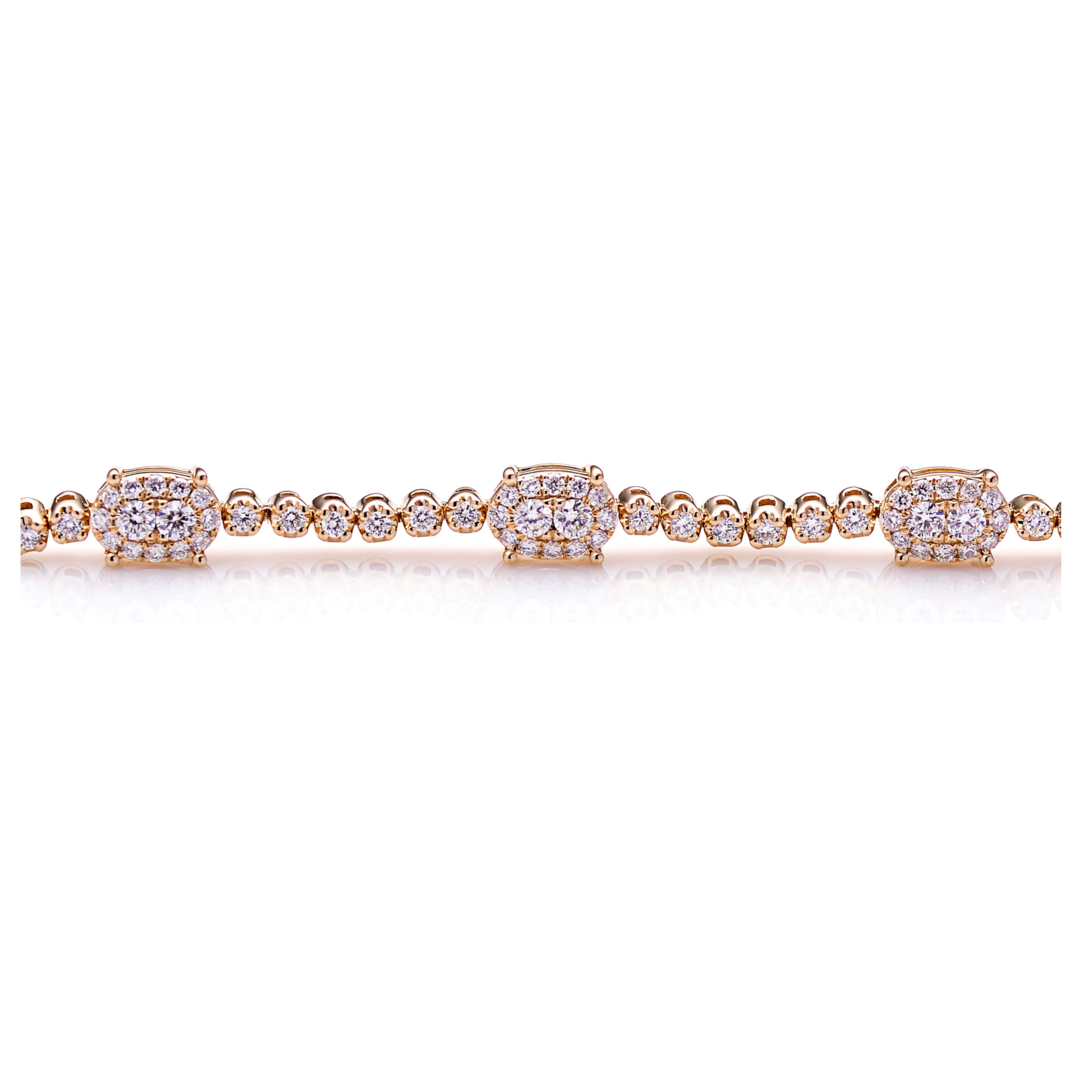 Diamond Bracelet BT042229DB in 18K Rose Gold