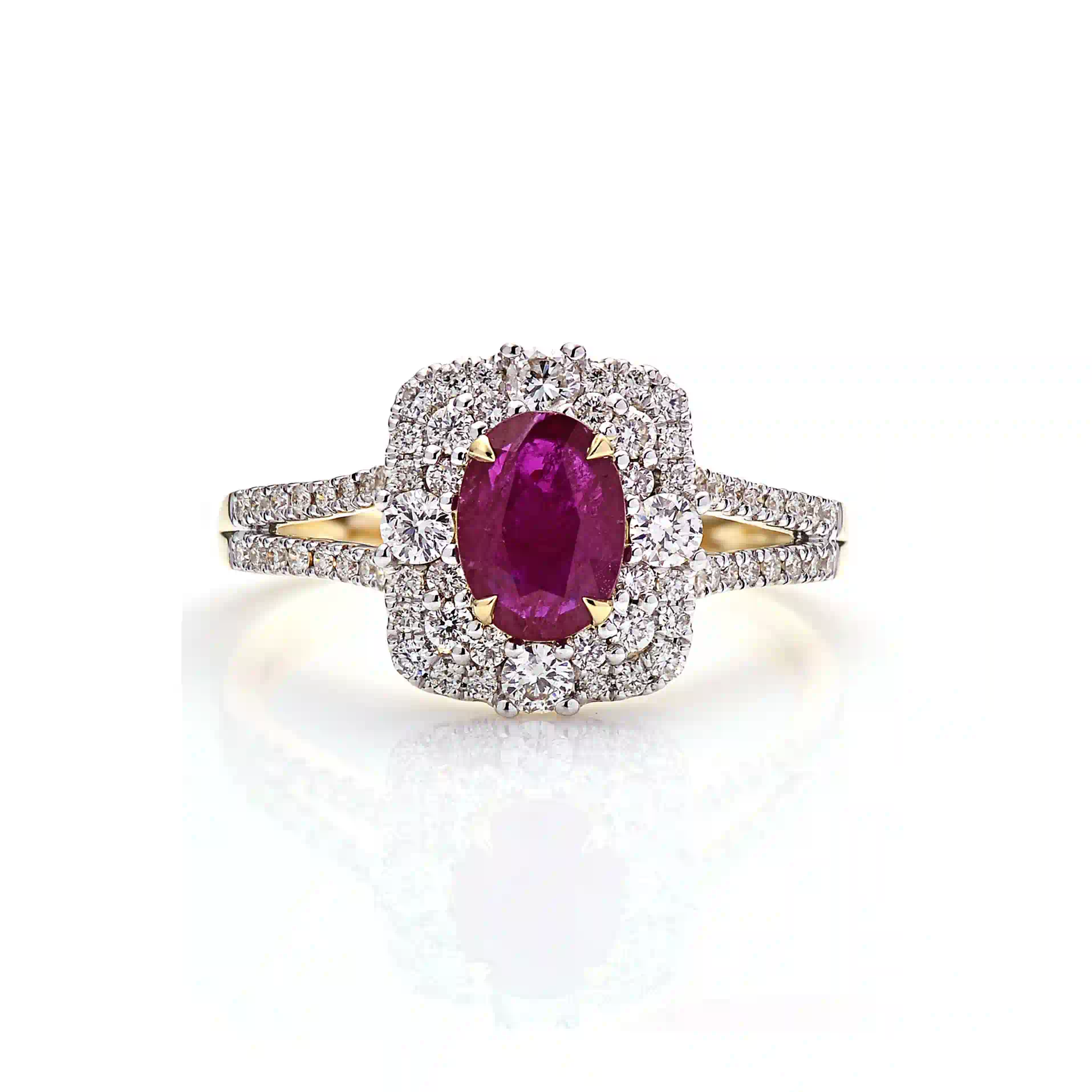 Ruby Ring in Yellow Gold