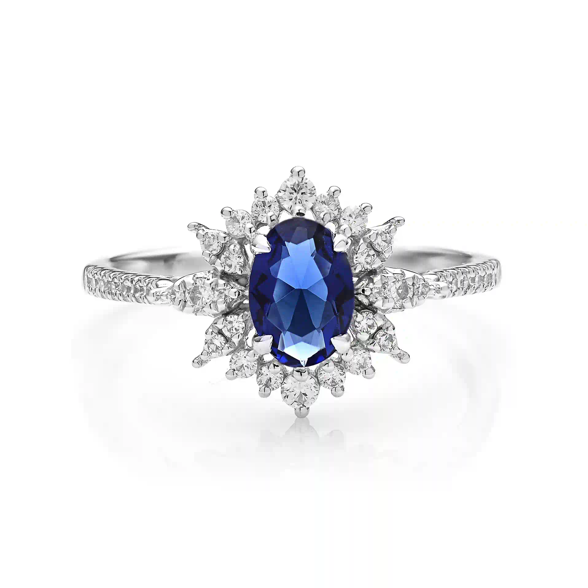 Emerald Ring in White Gold