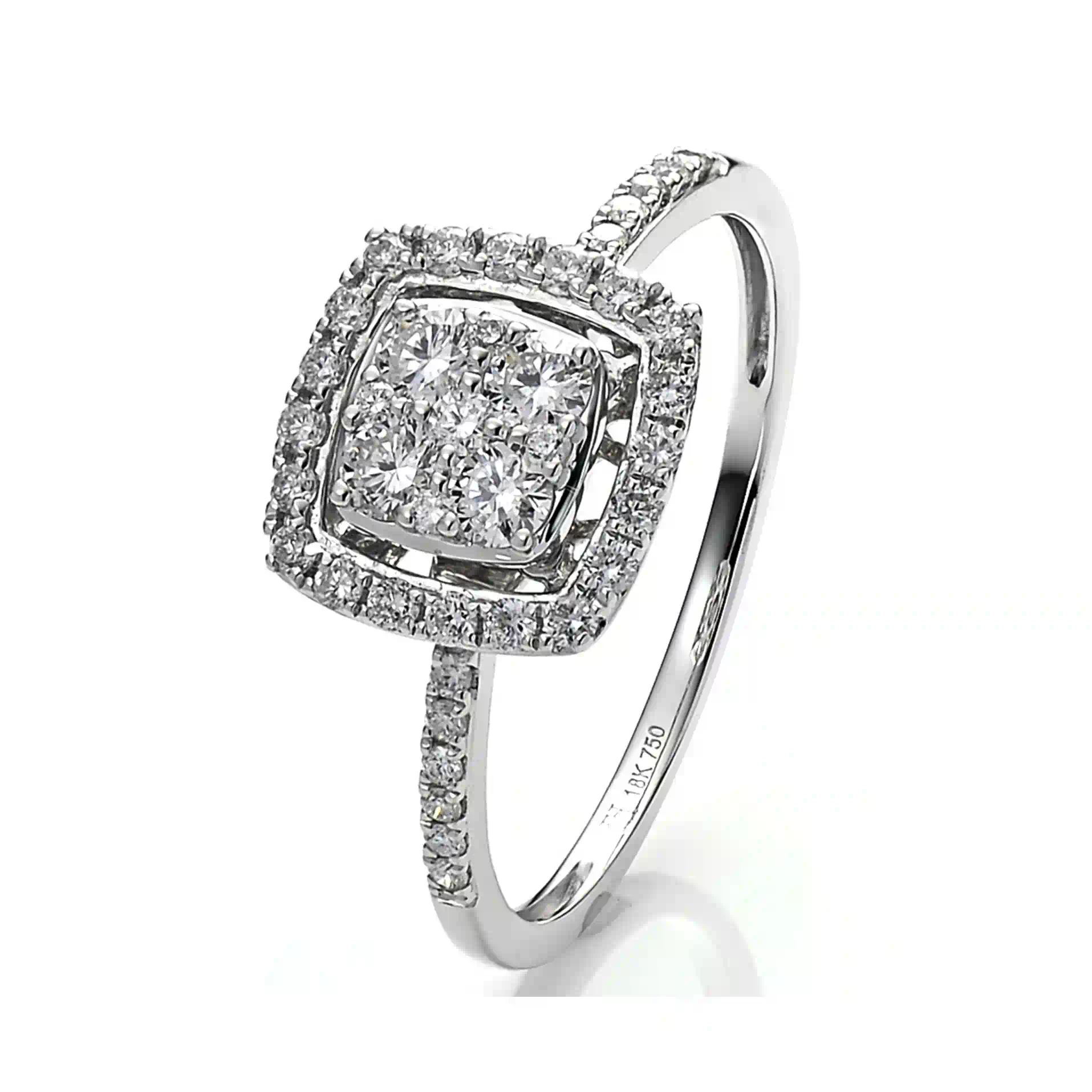 Diamond Ring in White Gold