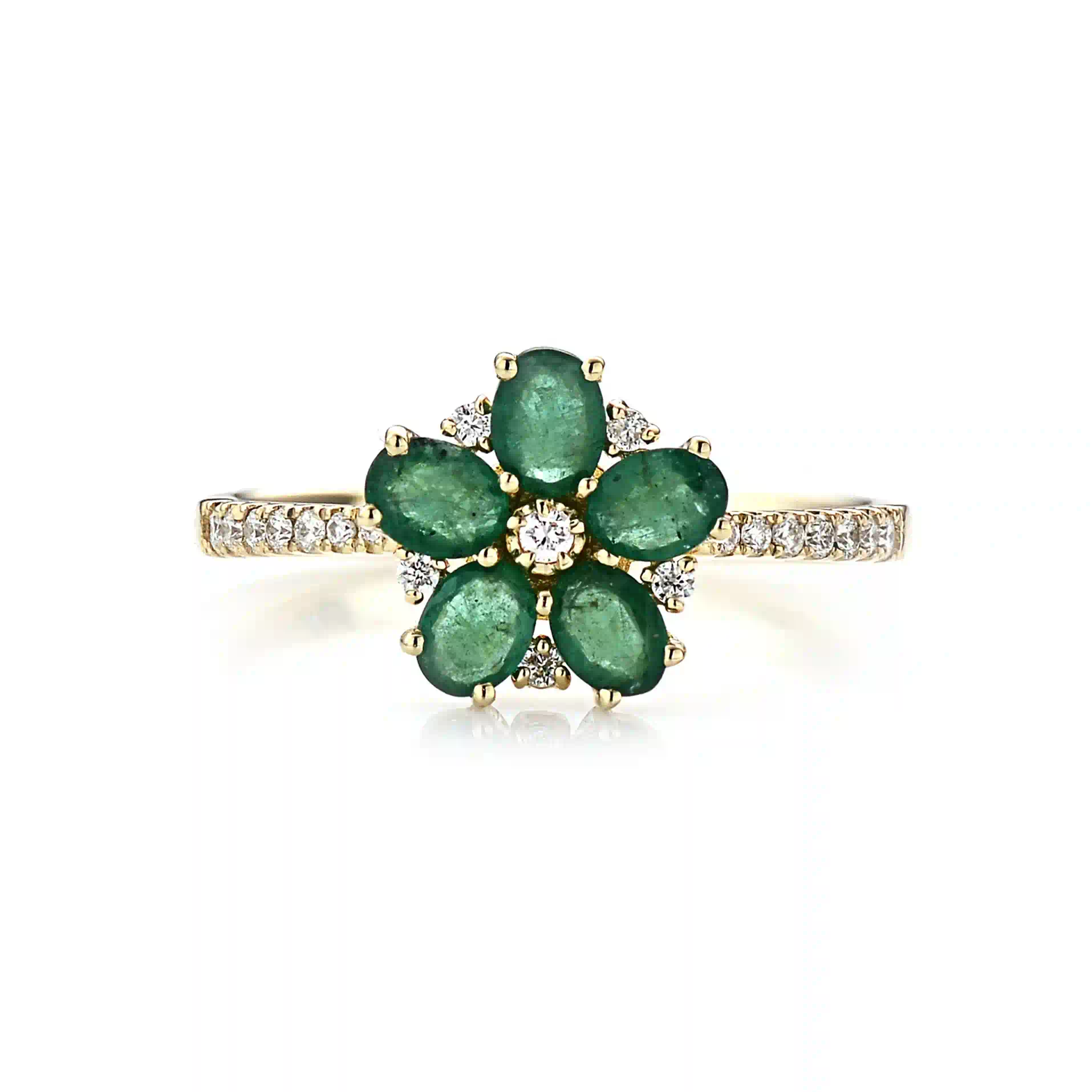 Emerald Ring in Yellow Gold