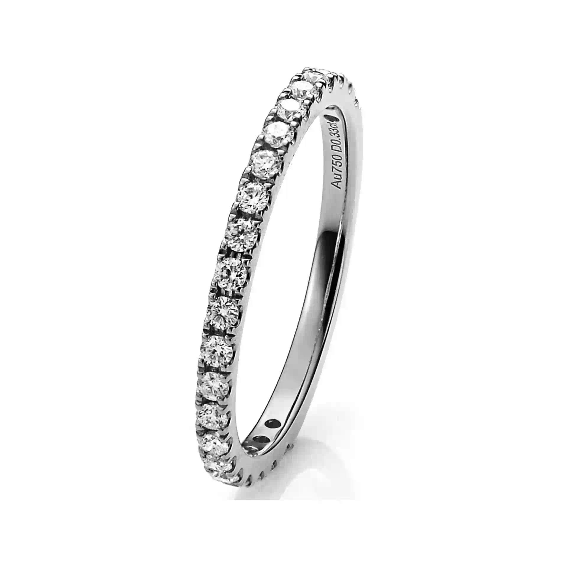 Diamond Wedding Band RI041117DB in White Gold