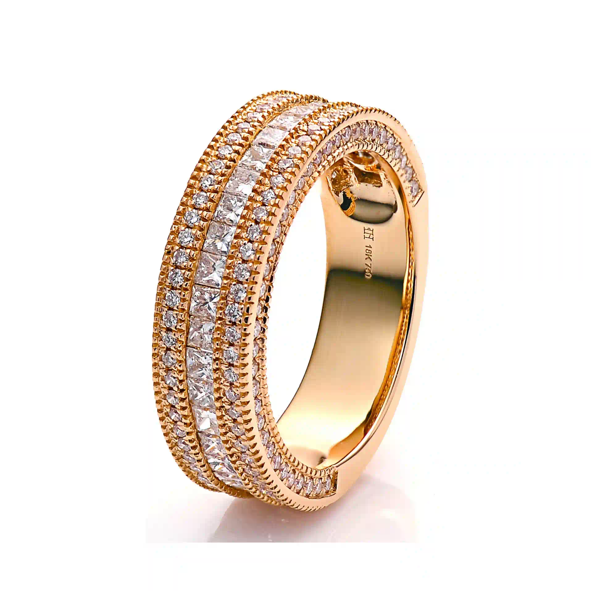 Diamond Wedding Band RI045441DB in Rose Gold