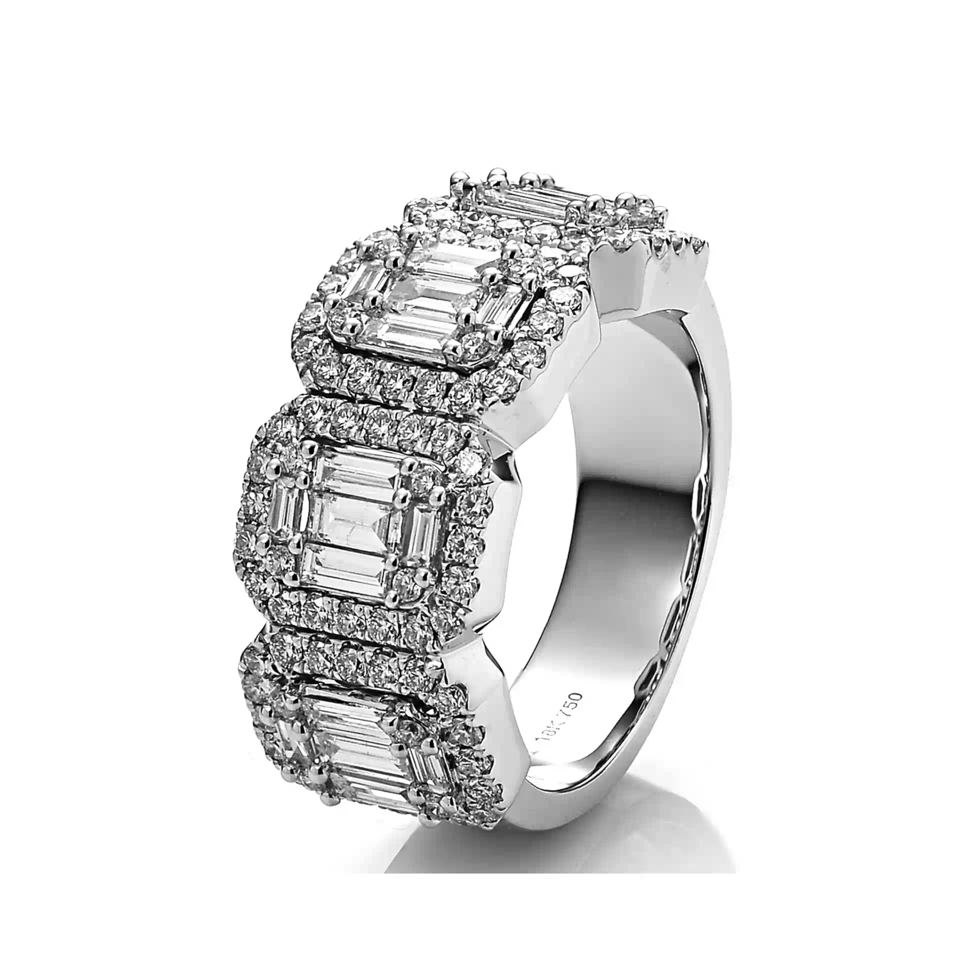 Diamond Wedding Band RI045597HB in White Gold